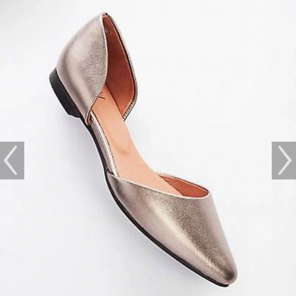 JJILL golden brown metallic tone d’orsay style with flat heels - Picture 5 of 5